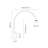 Flos Arco K 2022 Limited Edition in Cristallo By Castiglioni