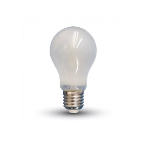 Lampadina LED A60 Opalina E27-E26 110V 6W 2700K Luce Calda