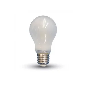 Lampadina LED A60 Opalina E27-E26 110V 8W 2700K Luce Calda