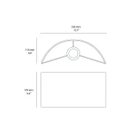 Astro Lighting Semi Drum 320 paralume