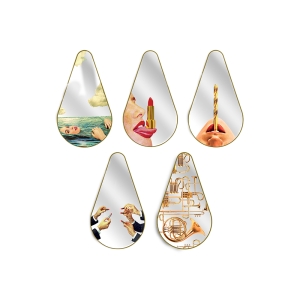 Seletti Gold Frame Pear specchio sagomato