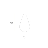 Seletti Gold Frame Pear shaped mirror
