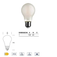 Bot Lighting Lampadina A60 Goccia E27 LED satinata