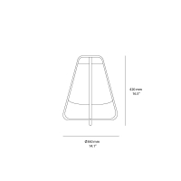 Zafferano Teepee battery table lamp