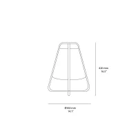 Zafferano Teepee lampada da tavolo a batteria