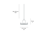Martinelli Luce corpo lampada Lady Galala Indoor a sospensione