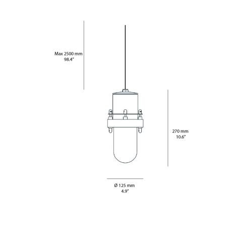 Martinelli Luce corpo lampada Lady Galala Outdoor a sospensione