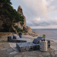 Kartell Trix Outdoor Obi Check pouf trasformabile