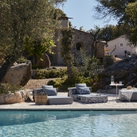 Kartell Trix Outdoor Obi Check pouf trasformabile