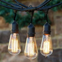 Black String Light 10 Lamp holder with descent cable E27 12.5