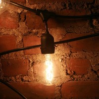 Black String Light 10 Lamp holder with descent cable E27 12.5