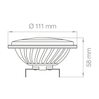 Lampo AR111 LED Bulb G53 15W High Brightness