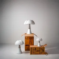Martinelli Luce Minipipistrello White Matt lampada da tavolo