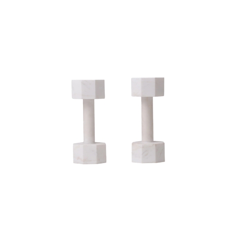 Seletti Lvdis Collection set of 2 marble dumbbells