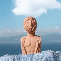 Seletti Magna Graecia busto in terracotta