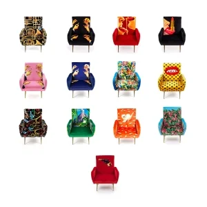Seletti Toiletpaper armchair wood upholstered