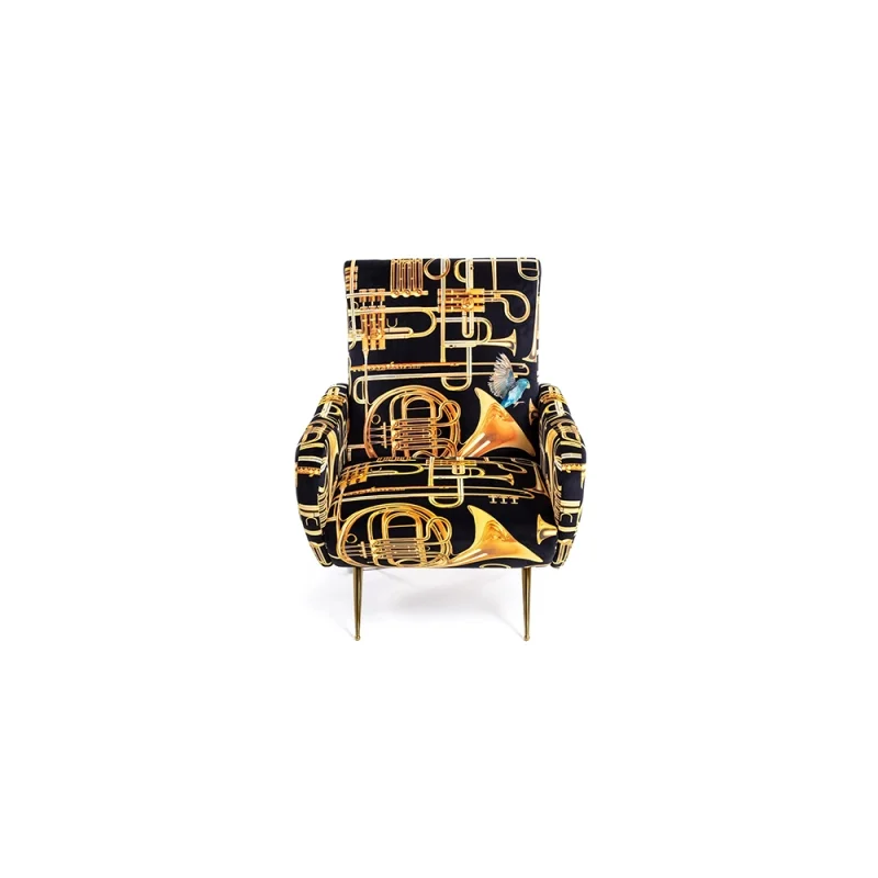 Seletti Toiletpaper armchair wood upholstered Seletti Toiletpaper armchair wood upholstered