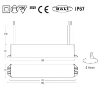 Alvit Alimentatore Per LED 25W 24V Dimmerabile DALI Alvit Alimentatore Per LED 25W 24V Dimmerabile DALI