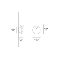 Martinelli Luce Tortuga lampada da parete