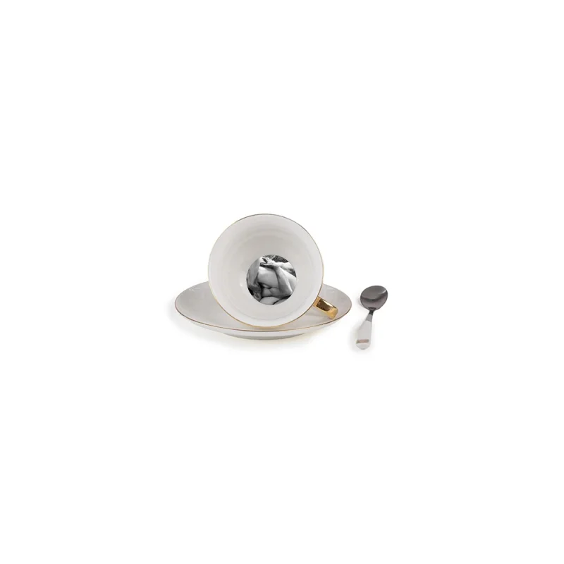 Seletti Tazza Teacup Tarin In Porcellana Con Piattino E Cucchiaino - Design Esclusivo