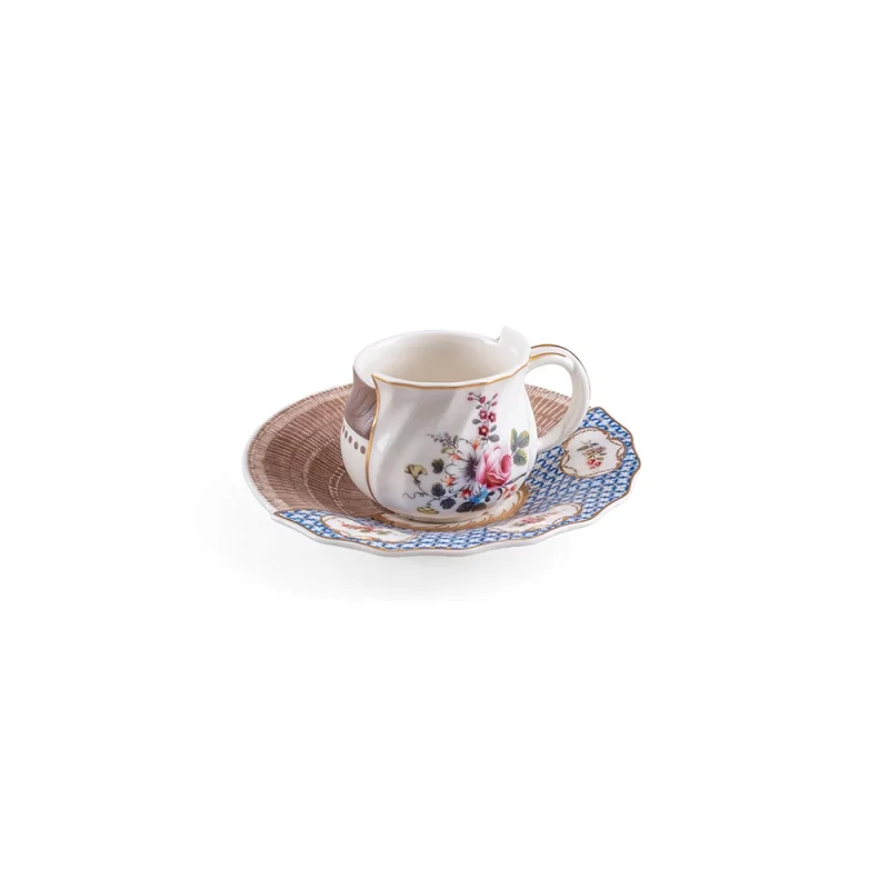 Seletti Hybrid 2.0 coffee cup with plate