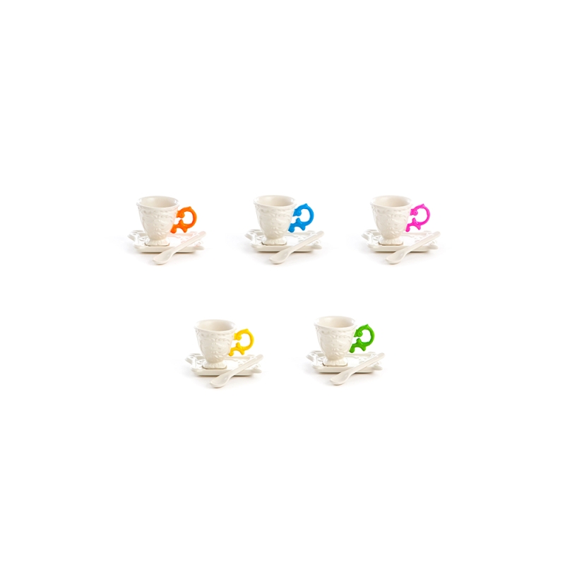SELETTI Tazza In Porcellana I-Wares Con Manico Oro – 10x11,5 Cm – Design Contemporaneo - 3
