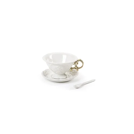 Seletti I-Wares Gold porcelain tea set