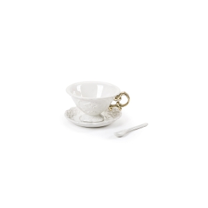 Seletti I-Wares Gold porcelain tea set