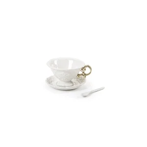 Seletti I-Wares Gold porcelain tea set