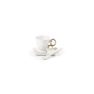 Seletti I-Wares Gold set da caffe' in porcellana
