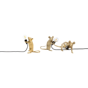 Seletti Mouse Gold led table lamp