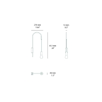 Zafferano Filo wall lamp