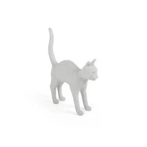 Seletti Blow Cat bianco lampada da terra