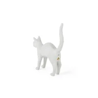 Seletti Blow Cat white floor lamp