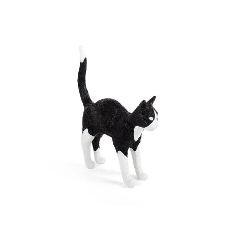 Seletti Blow Cat floor black and white lamp