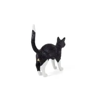 Seletti Blow Cat floor black and white lamp