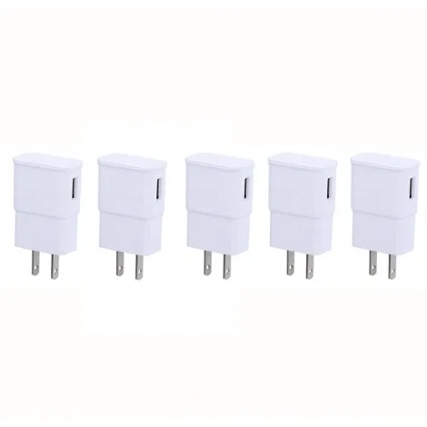 Universal USB 5V 2A Charger Adapter Wall USA Plug 100-240V White