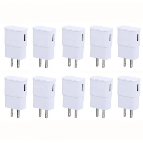 Universal USB 5V 2A Charger Adapter Wall USA Plug 100-240V White