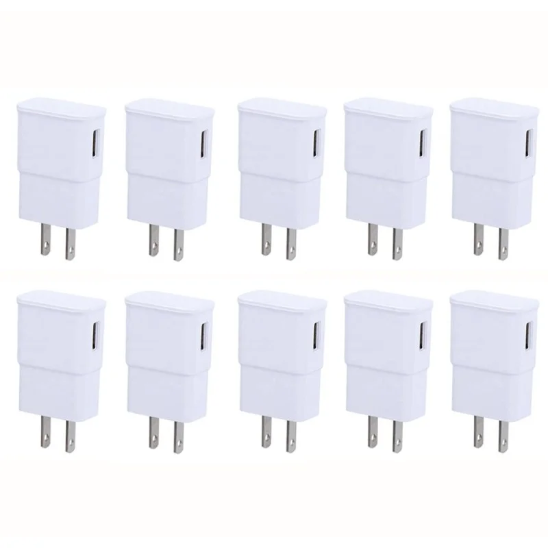Universal USB 5V 2A Charger Adapter Wall USA Plug 100-240V White