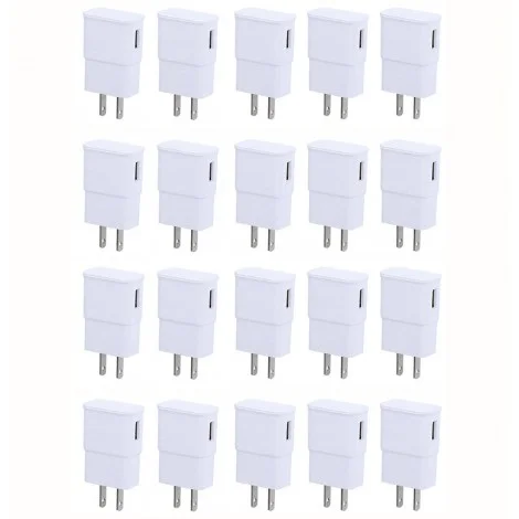 Universal USB 5V 2A Charger Adapter Wall USA Plug 100-240V White