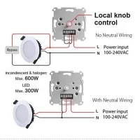 Rotary Dimmer Knob Zigbee 3.0 Intelligent Control Trailing Edge Rotary Dimmer Knob Zigbee 3.0 Intelligent Control Trailing Edge