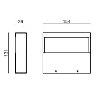 Linea Light Regolo be-emissione lampada da parete