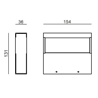Linea Light Regolo be-emissione lampada da parete
