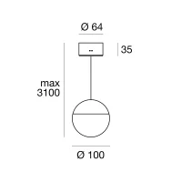 Linea Light Rossini suspension lamp