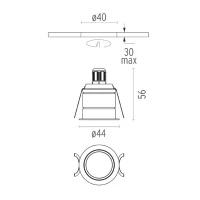 Flos G-O LED Recessed Spot Downlight IP65 For Indoor Outdoor By