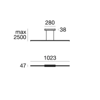 Linea Light Straight p1 suspension lamp Linea Light Straight p1 suspension lamp