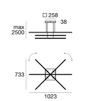 Linea Light Straight p3 lampada a sospensione