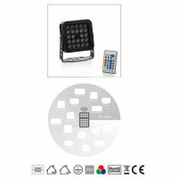 New lamps Proiettore Faro LED RGB Quadrato 24W IP65 Per Esterni
