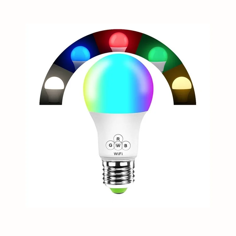 Multicolour Wifi Smart RGB White LED Bulb 900lm Amazon Alexa