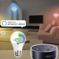 Multicolour Wifi Smart RGB White LED Bulb 900lm Amazon Alexa